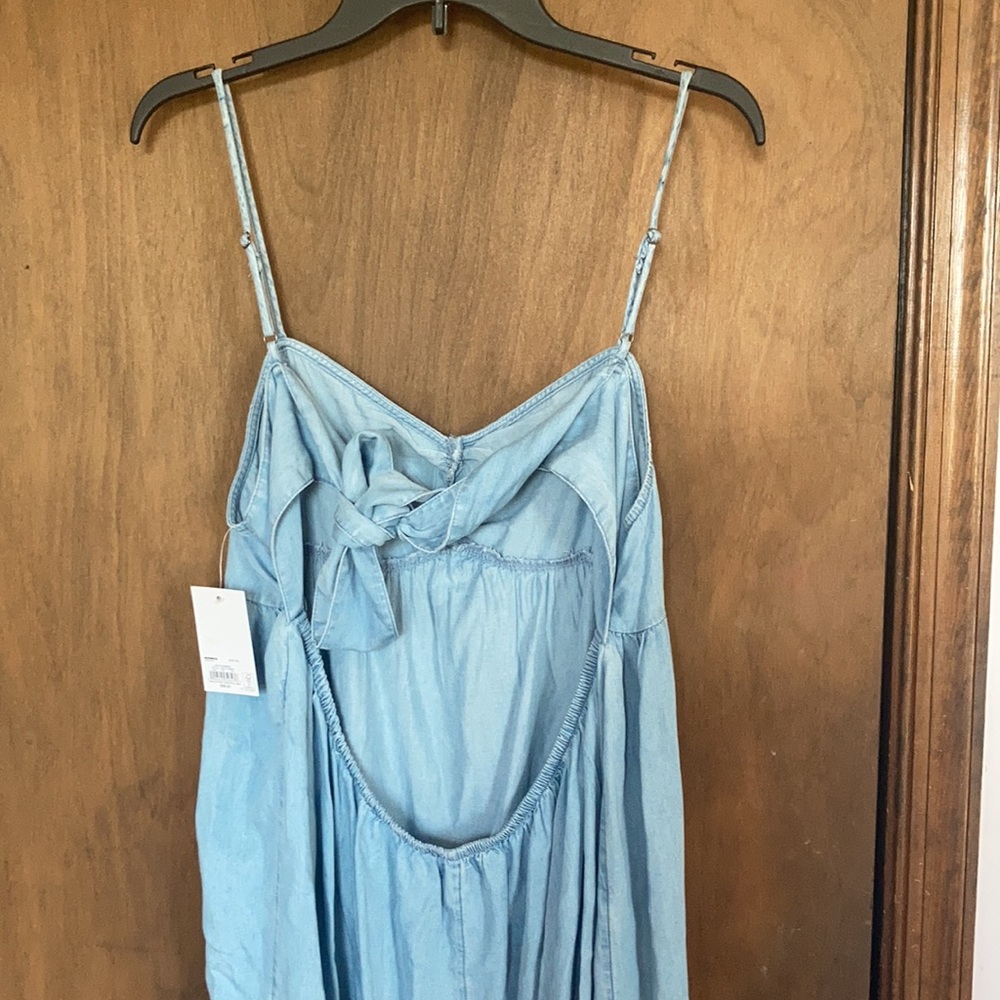 So dress cinch front babydoll mini dress lyocell boho casual XXL - Picture 7 of 15